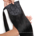 High Quality Wrap Around And Drawstring Ponytail Hair Extension Straight Long Ponytail Human Hair